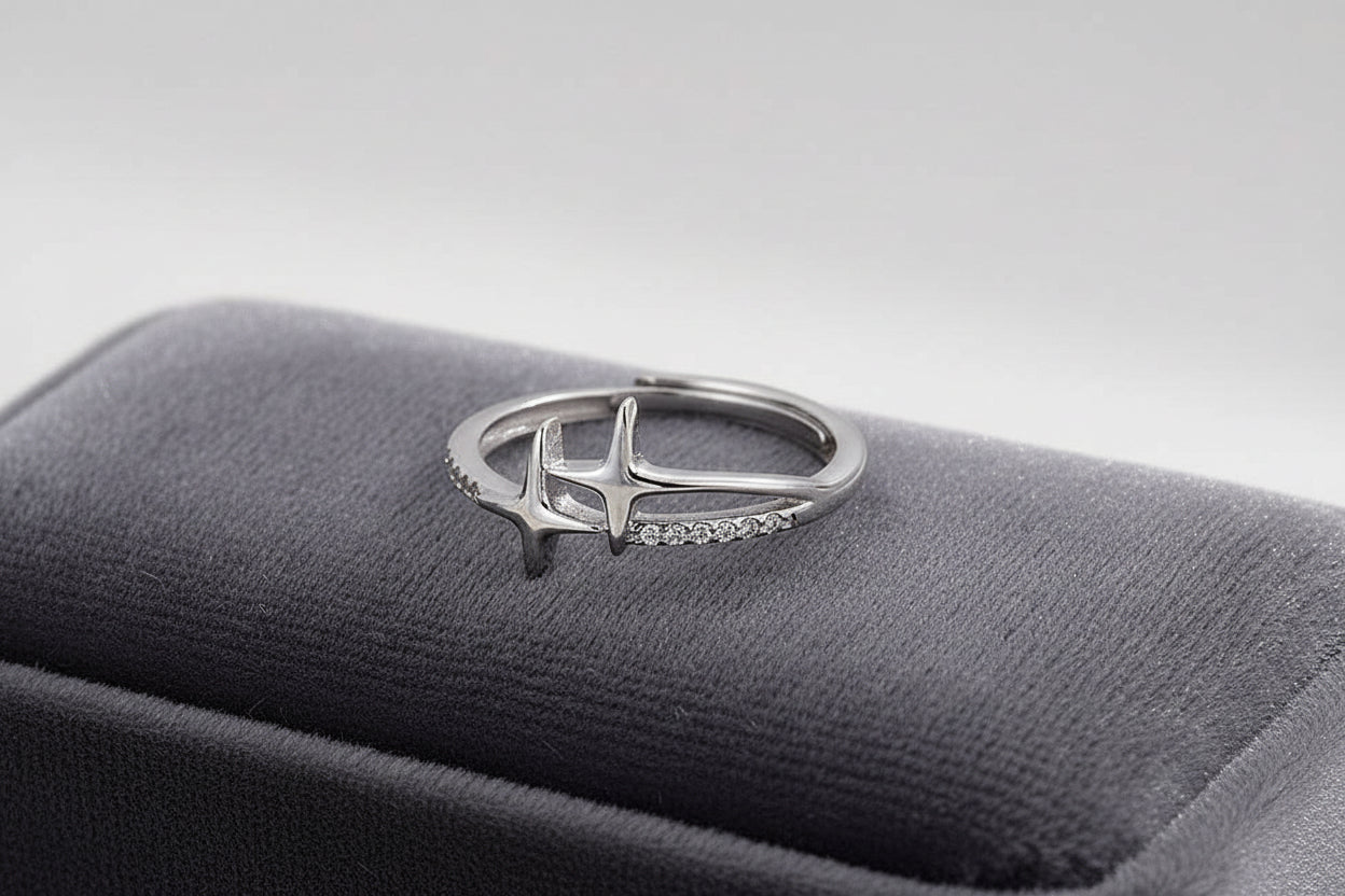 Bague Aurora – Brillance – Empilable Argent 925