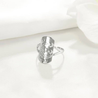 Bague Aurora – Celestial – Étoile du Nord & Lune