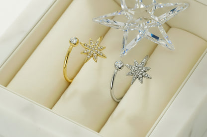 Bague Aurora - étoile du nord (ajustable)