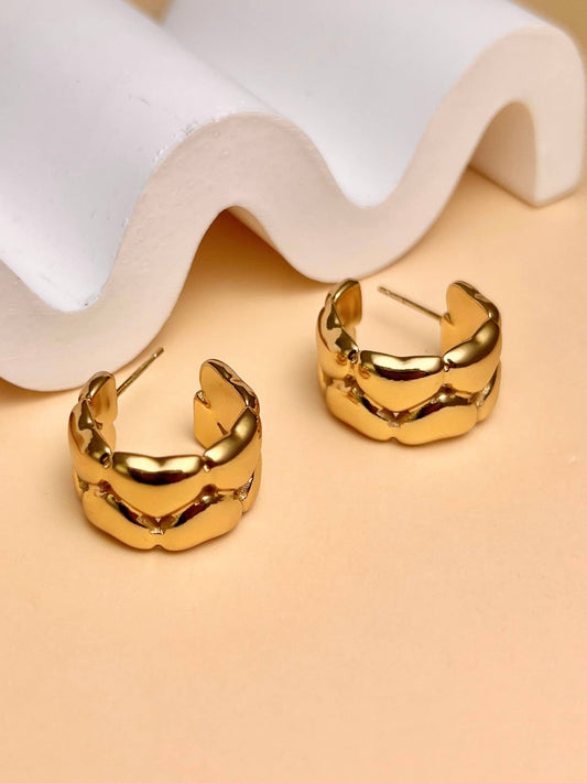 Boucles d'oreilles créoles Cœur - Bijou symbole Aurora