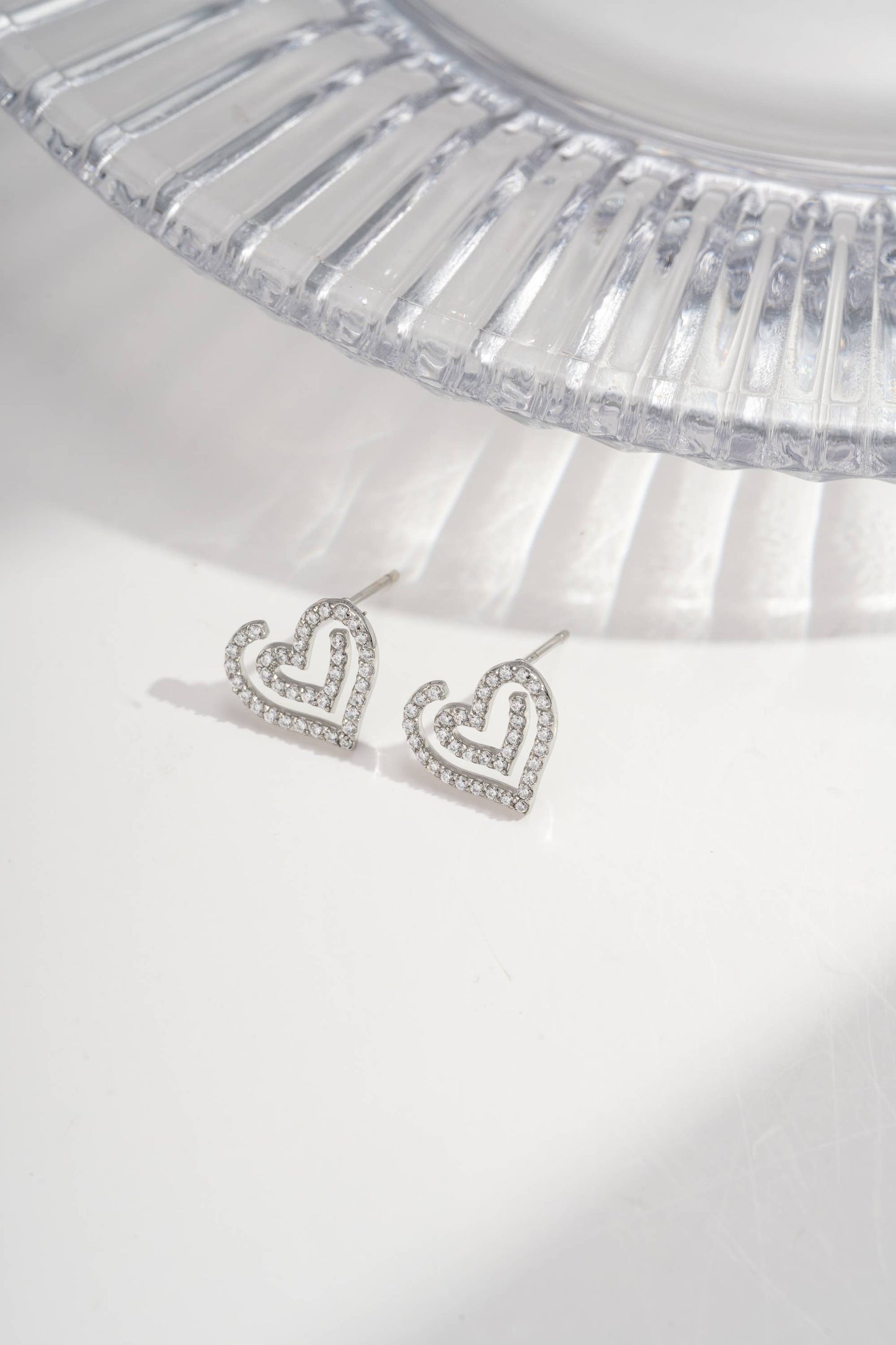 Parure Cœur Cristal 4 Pièces - Bijou symbole Aurora