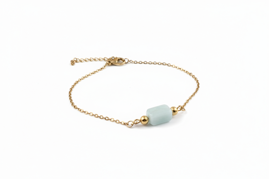 Bracelet Pierre Aigue-marine - Bijou d'intention Aurora