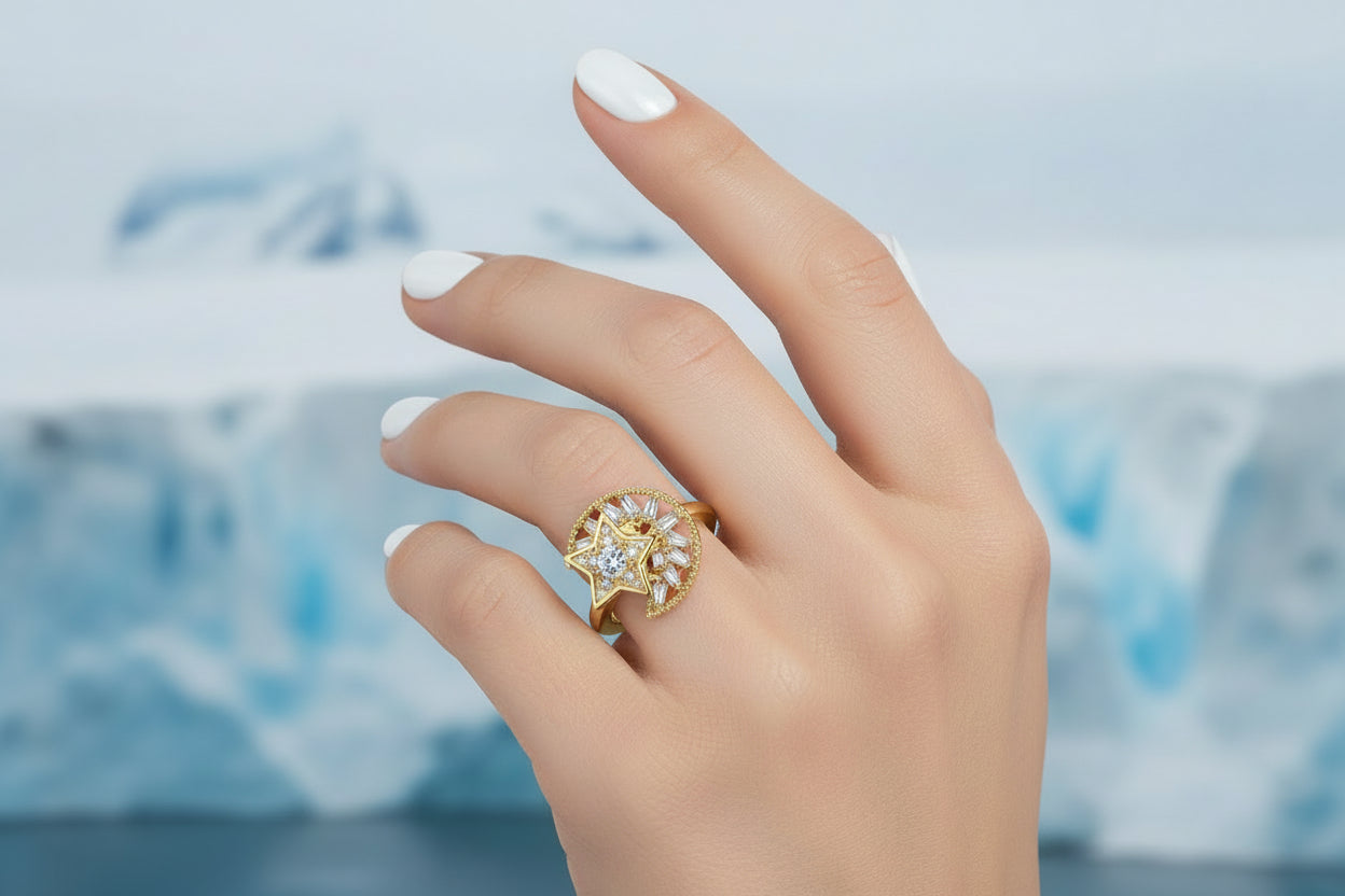 Bague Spinner Polaris – Bijou d’intention Aurora
