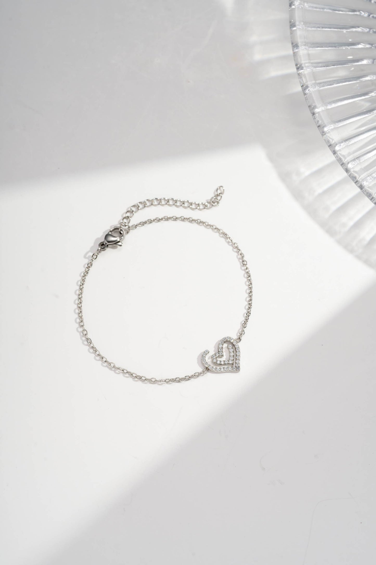 Parure Cœur Cristal 4 Pièces - Bijou symbole Aurora